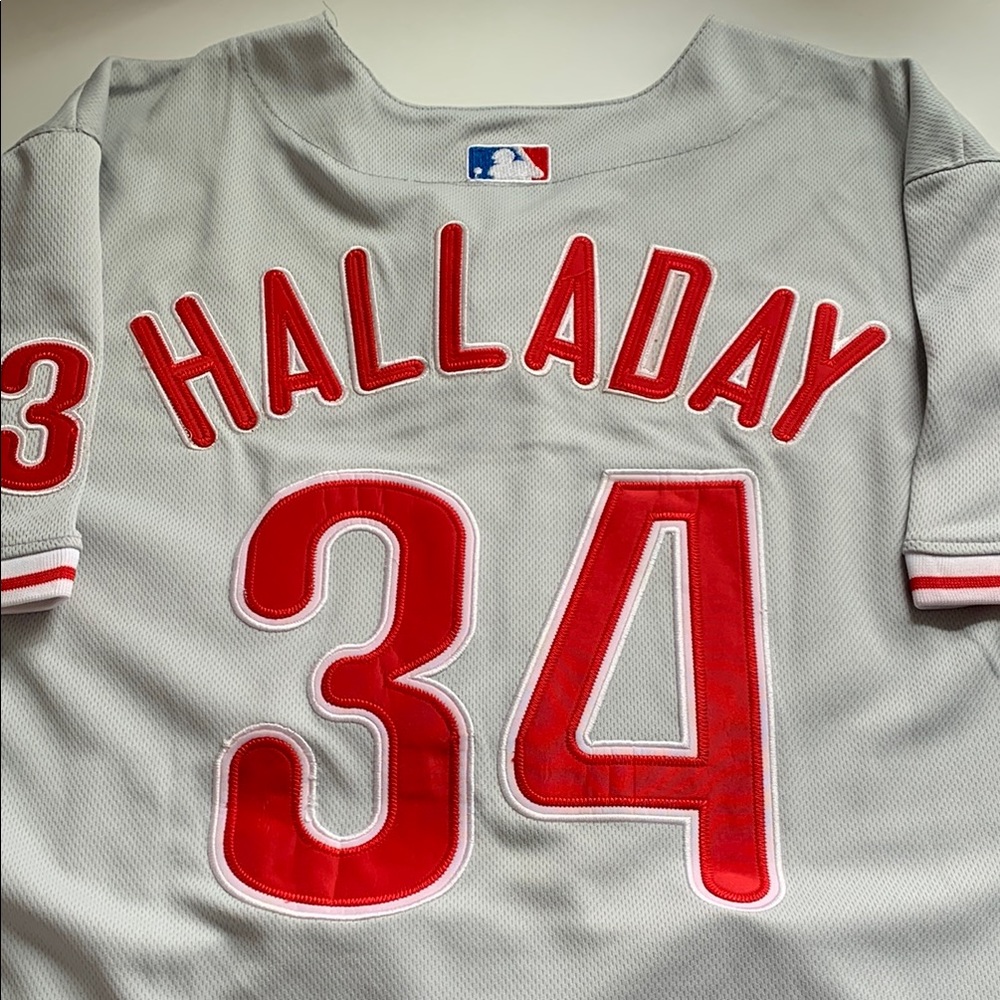 Vintage Roy Halladay Philadelphia Phillies Majestic Jersey